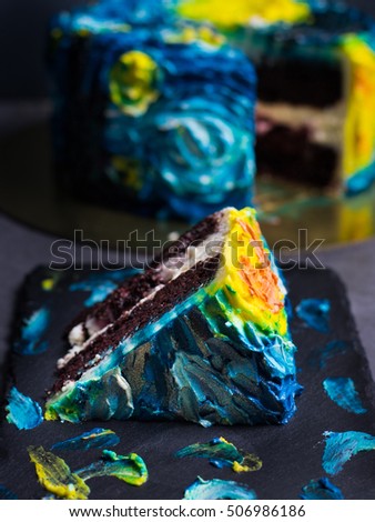 Van Gogh cake decoration