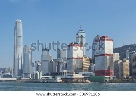 Victoria Harbor in Hong Kong city