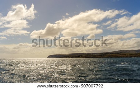 View of the Southern ocean at sunset in Kangaroo island, southern Australia.