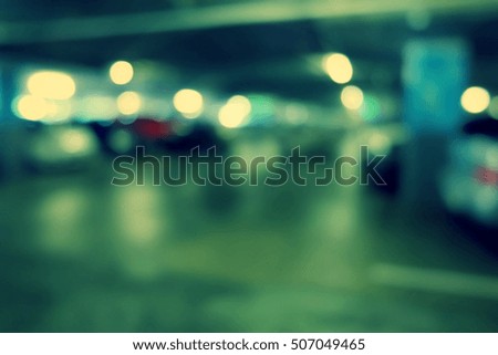 Abstract blurred background of  car in parking lot