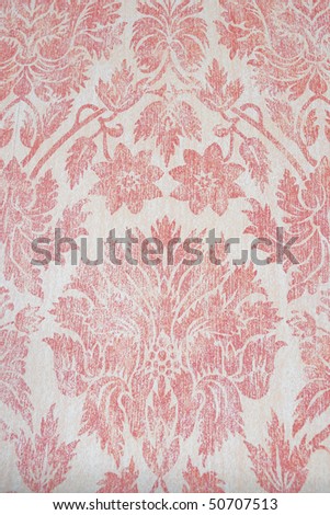 Vintage pink floral wallpaper