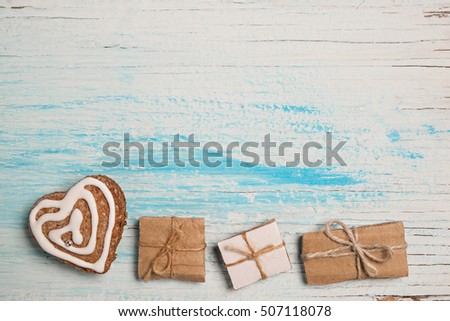 Creative Christmas decoration as background with copy space