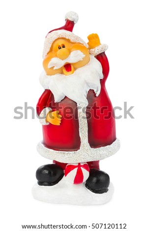 Christmas toy Santa Claus isolated on white background