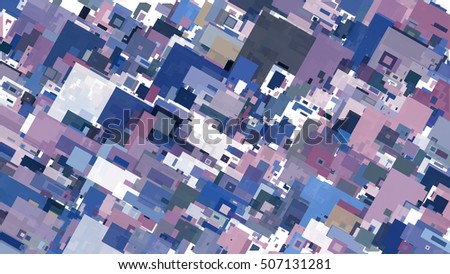 Abstract complex pattern consisting of rectangles of different sizes and colors