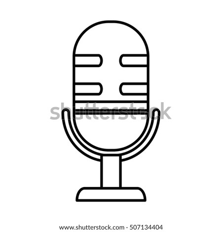 microphone audio device isolated icon vector illustration design