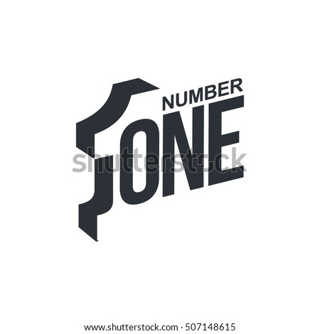 Black and white number one diagonal logo template, vector illustrations isolated on white background. Graphic logo with diagonal logo with three dimensional number one Royalty-Free Stock Photo #507148615