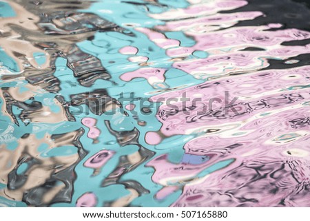 Colorful reflection in water