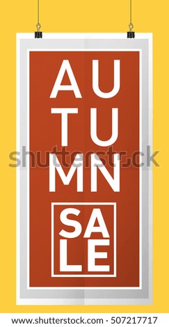 Four Seasons Sale background vertical sheet of paper on the light, mock-up summer sale  banners