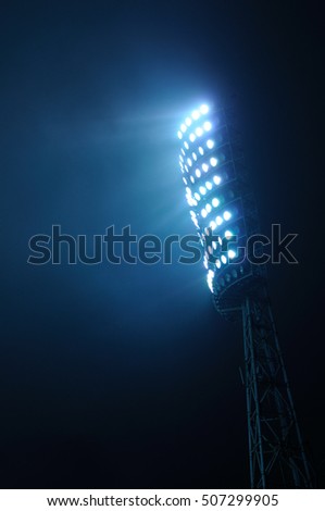 Stadium Lights against Dark Night Sky Background Royalty-Free Stock Photo #507299905