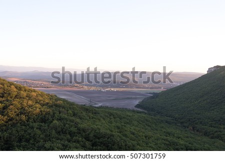 View from the mountains near