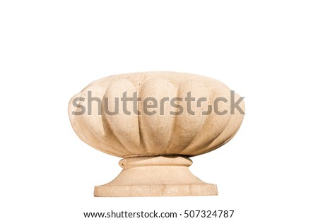 Stone vase on a white background