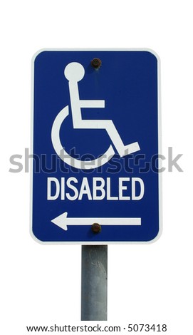 Isolated disabled sign