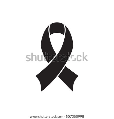 Breast Cancer Awareness black and white Ribbon. World Breast Cancer Day concept. Vector Illustration. Women healthcare concept