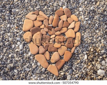 Stone heart shape