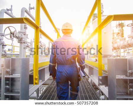 Refinery oil and gas industry Royalty-Free Stock Photo #507357208