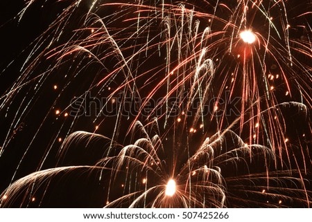 Firecrackers/Fire circle/ Fireworks night/ celebration/ New year/ Sky shot
