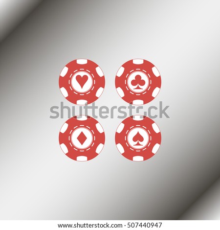 Card suit casino chips.
