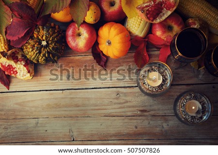 Autumn concept of traditional food. Thanksgiving Day
