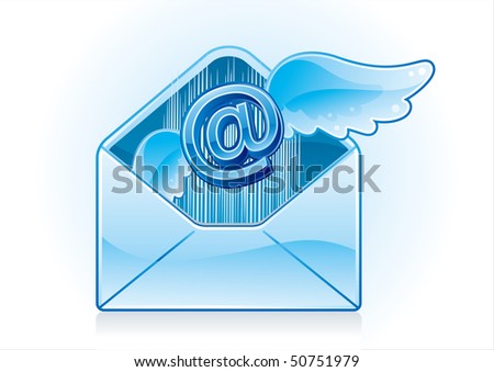blue email vector icon