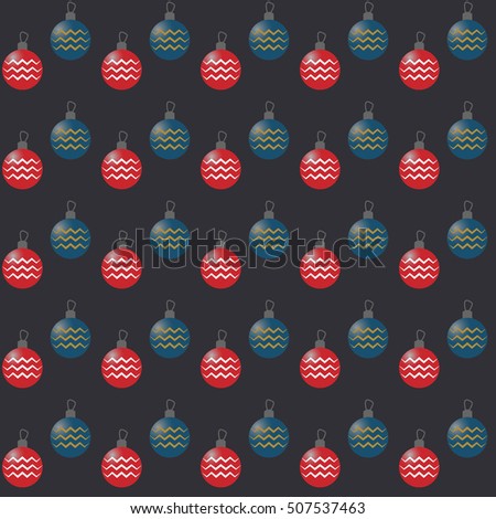 illustration pattern Christmas balls