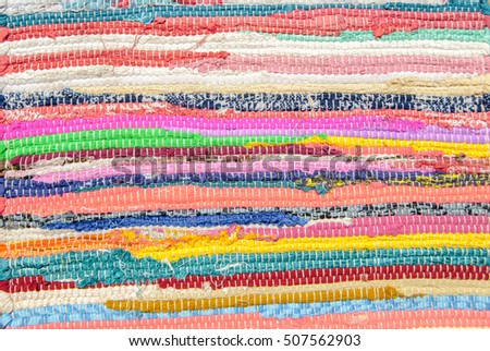 multicolor mat handmade, patchwork, great background or texture for your project