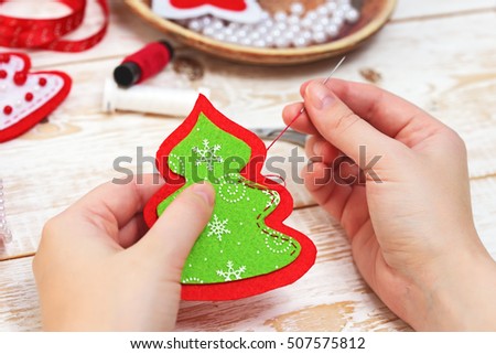 Christmas tree. Christmas crafts. Decorations