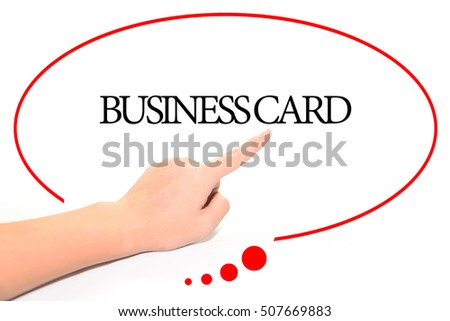Hand writing BUSINESS CARD  with the abstract background. The word BUSINESS CARD represent the meaning of word as concept in stock photo.