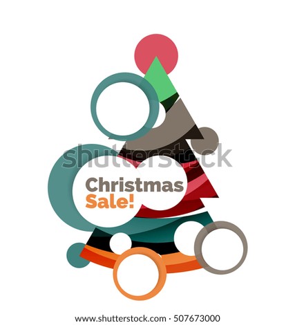 Abstract Christmas sale banner design with blank space. Vector illustration