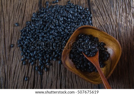 black bean background.