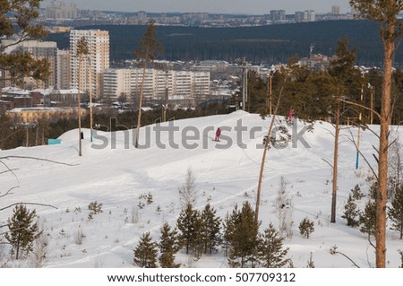 winter city view