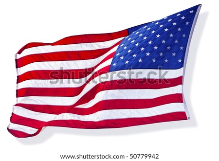Silhouette of The American Flag