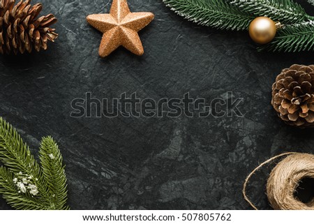 Christmas background with decorative elements