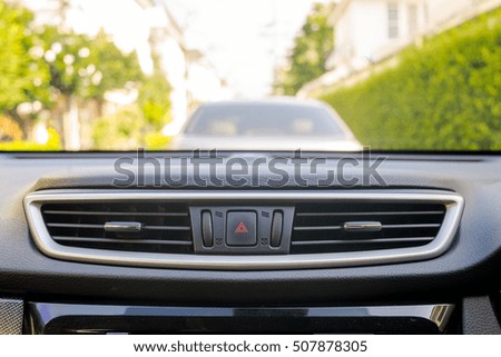 car emergency light button with background