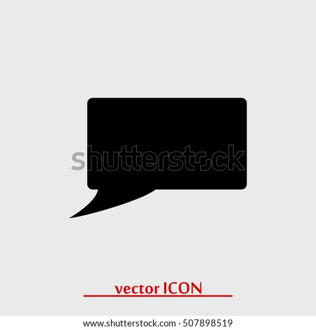 Speech bubble icon, vector best flat icon, EPS