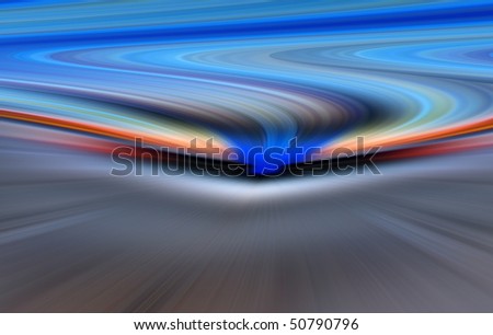 Abstract wavy background in blue and gray tones.