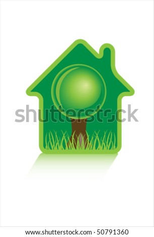 vector eco green home icons isolated over white background and groups