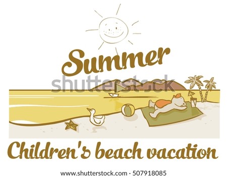 Children's beach vacation, Summer