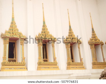 Window of Thai temple