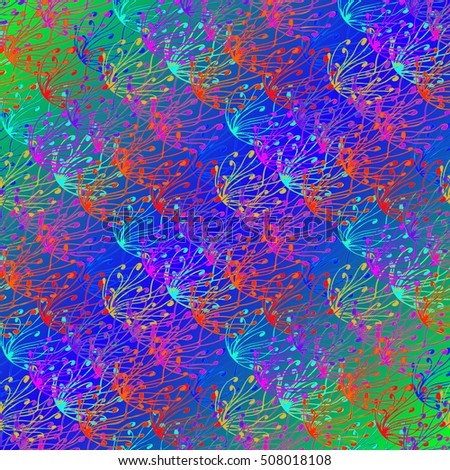 Abstract geometric colorful seamless pattern for background. Decorative backdrop can be used for wallpaper, pattern fills, web page background, surface textures.
