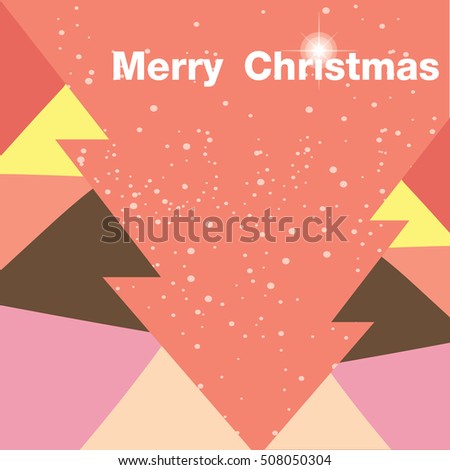 Christmas card with Christmas tree vector design.