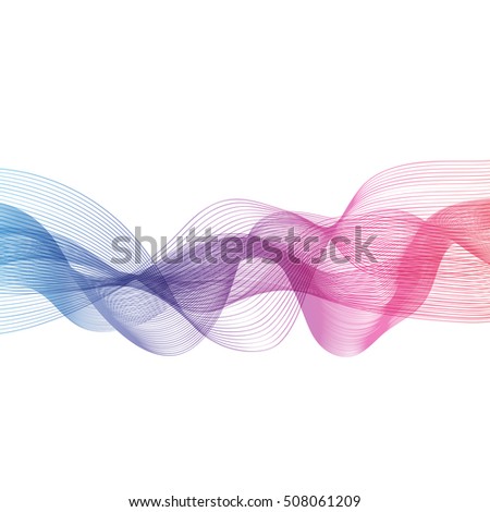 Abstract Colored Wave on  Background. Vector Illustration. EPS10