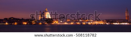 Panorama By Night Of Venice, City In Italy Royalty-Free Stock Photo #508118782