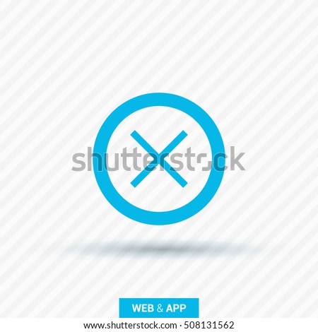 Close isolated minimal single flat linear icon. Delete line vector icon for websites and mobile minimalistic flat design.