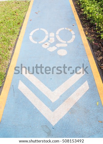 Symbol cyclists Represents a bike run
