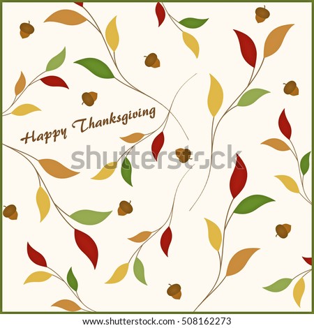 Thanksgiving - leaves and acorns