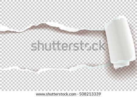 Ripped paper, vector art and illustration. Royalty-Free Stock Photo #508213339