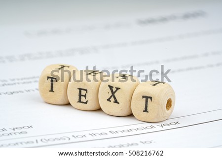 Wooden letter cube. Business concept.