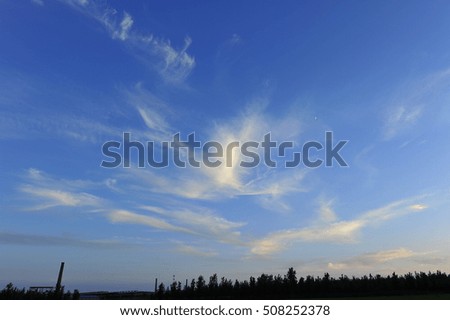 The blue sky and white clouds 