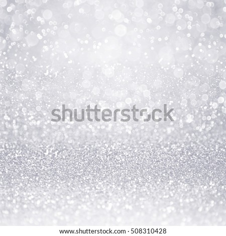 Abstract elegant shiny silver white glitter sparkle background or confetti party invite for bridal wedding, happy birthday, frozen winter ice snow flake, Christmas, gray metal texture or anniversary Royalty-Free Stock Photo #508310428