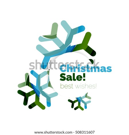 Christmas geometric abstract sale promo banner. Vector illustration